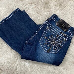 Miss Me Blue Embellished Bootcut Jeans